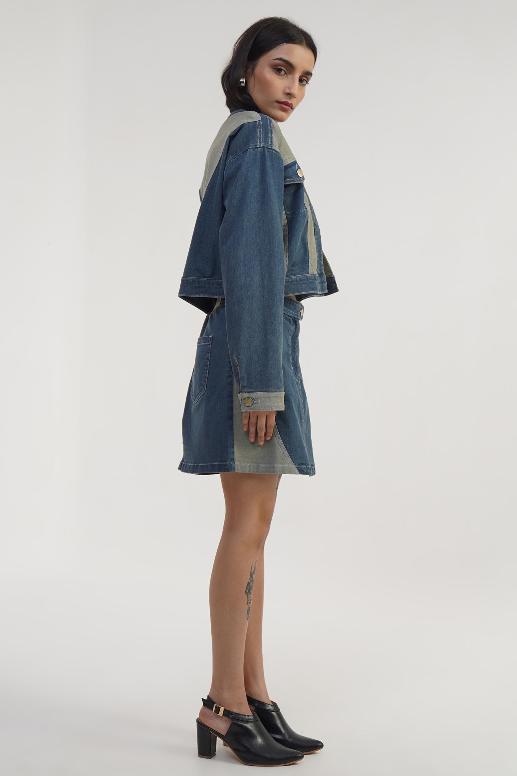 Tint patch | Dual Tone Women's Denim Jacket
